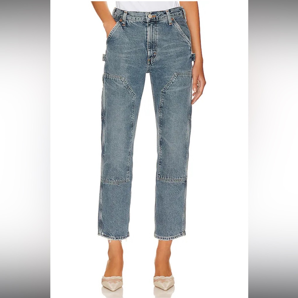 Agolde Blue Carpenter Straight-Leg Jeans